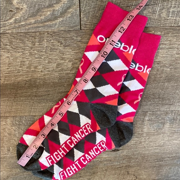Fight Cancer Argyle Socks - Pink and Black - Picture 1 of 3